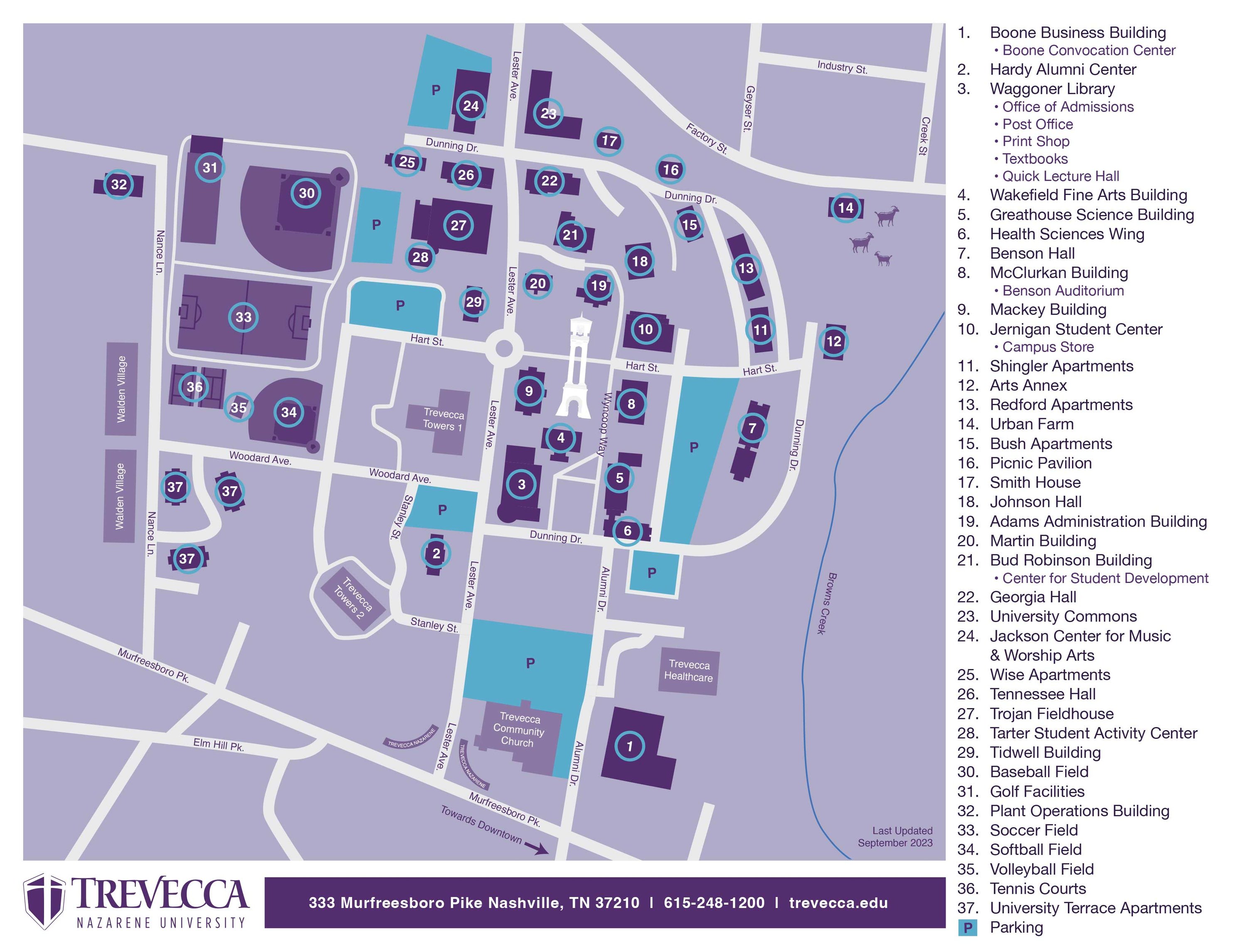 Maps & Directions | Trevecca Nazarene University